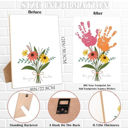 Mother's Day Christian Flower Handprint Art Wooden Making Sign