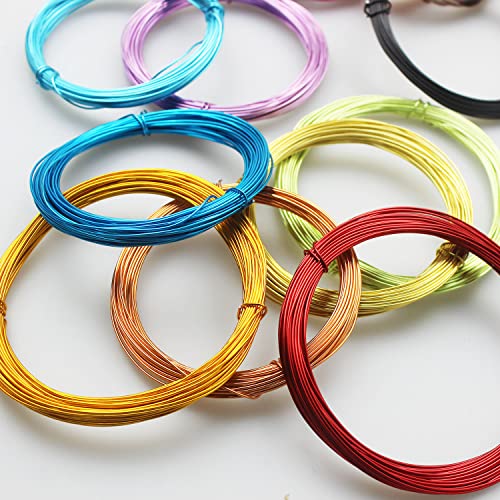 25 Rolls 820 Feet Colored Aluminum Craft Wire 0.8 mm Flexible Metal Artistic Jewelry Beading Wire (820 Foot)