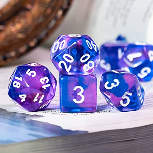 DND Dice Set D&D Polyhedral Dice with Dice Bag (7 Count)