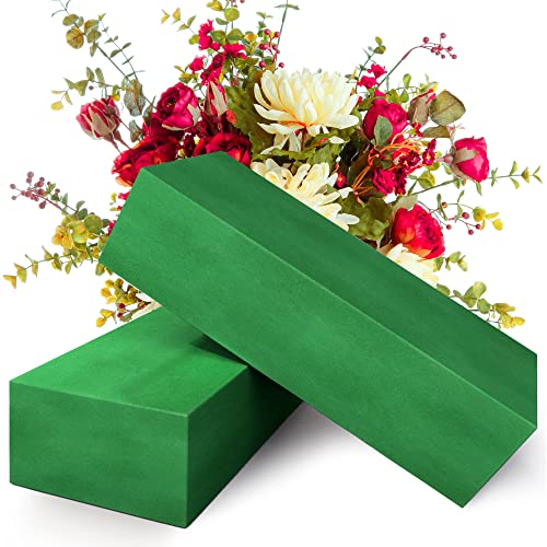 Pack of 2 Large Size Floral Foam Blocks for Fresh and Artificial Flowers (2 Count)
