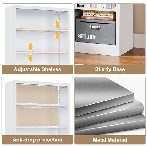 5 Shelf Metal Bookcase