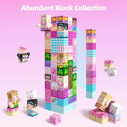 100PCS Magnetic Blocks Princess Building Toys for Girls 3+ (100 Count)