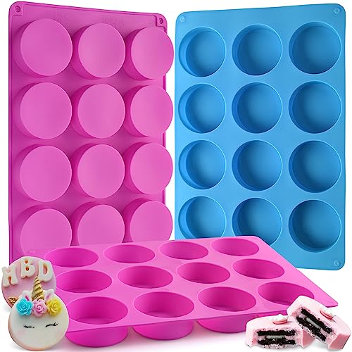 3 Pcs Round Chocolate Cookie Molds