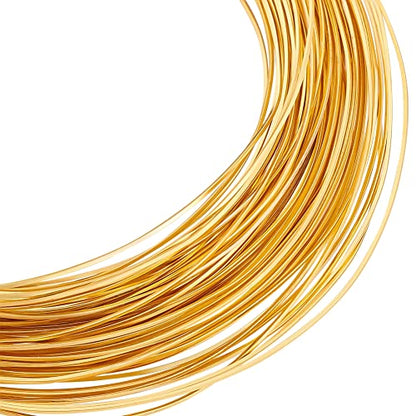 26Gague 49.2 Feet Real 18K Gold Plated Square Brass Wire