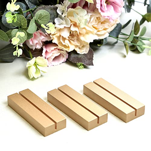 20 Pack 4" Gold Birch Wood Stands for Wedding Acrylic Sign (20 Count)