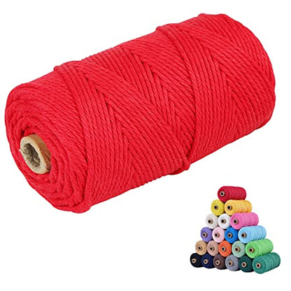 Natural Macrame Cord 5mm x 109yards Colored Macrame Cord 2mm (327 Foot)