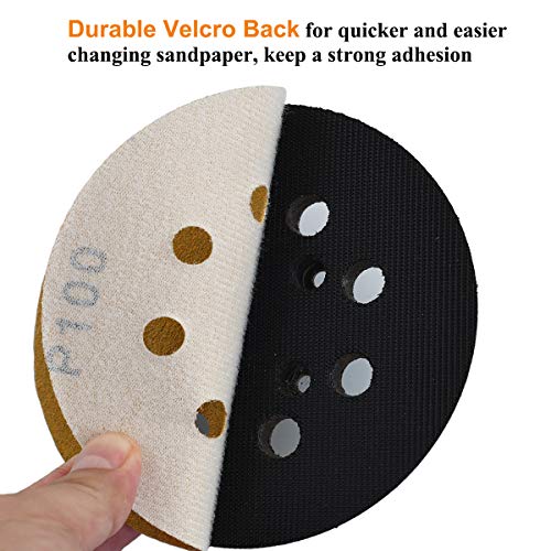 5-Inch 8-Hole Hook and Loop Sanding Discs 100-Grit, 50-Pack (50 Count)