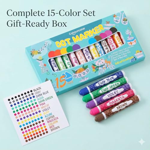 15 Colors Dot Markers (15 Count)