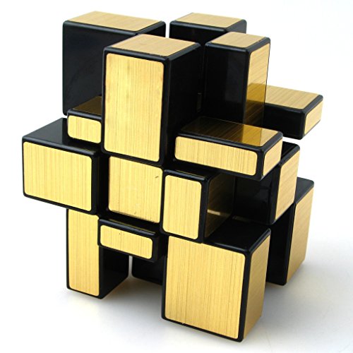 Mirror Speed Cube 3x3 Magic Cube Puzzle Brain Teaser Game Gold