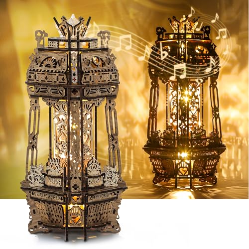 LED 3D Wood Puzzle Poker World Projector Lamp