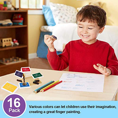 Finger Ink Pads for Kids Washable Craft Ink Stamp Pads