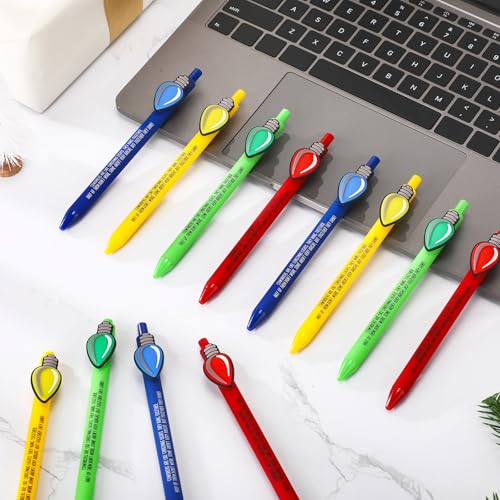 48 Pcs Christmas Gifts for Coworkers Bulk Ballpoint Pens Coworkers Are Like Christmas Lights Appreciation Gifts for Office Staff Stocking Stuffers (48 Count)