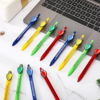 48 Pcs Christmas Gifts for Coworkers Bulk Ballpoint Pens Coworkers Are Like Christmas Lights Appreciation Gifts for Office Staff Stocking Stuffers (48 Count)