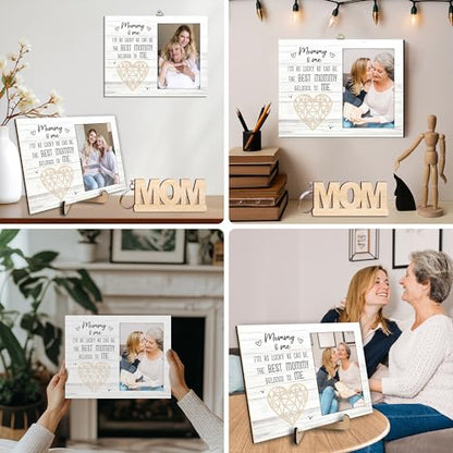 4x6 Covered Mommy and Me Picture Frame Portrait with Keychain
