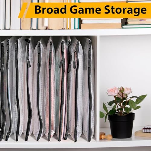 24pcs A4 Mesh Zipper Pouch File Bags