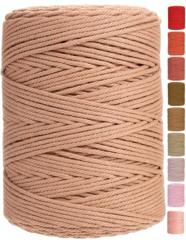 Cotton Macrame Cord 4mm x 328yards Natural Colored Macrame Supplies
