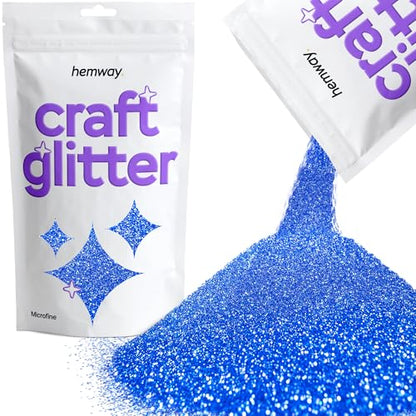 Craft Glitter Sapphire Blue 100g Microfine Glitter (3.5 Ounce)