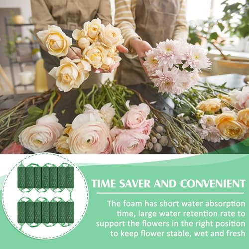 70 Pcs Floral Foam Garland 46 ft Absorption Flower Holder Plant Foam Flower Green Sponge for Wedding Arch Door Tabletop Decoration Arrangement Home Garden Craft