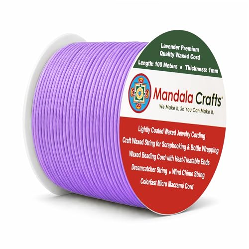 1mm Lavender Waxed Cord (327 Foot )