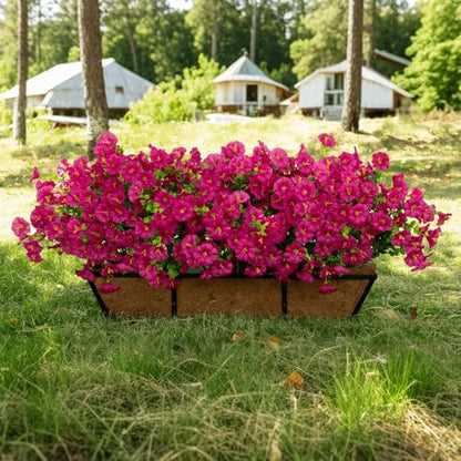 16 Artificial Flowers for Outdoors Fake Plants Outside Decoration (16 Count)
