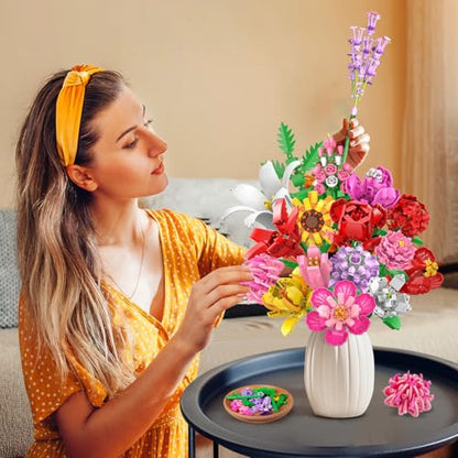 Flower Bouquet Building Set for Adults