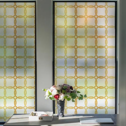 Celtic Knot Seamless Pattern Full Privacy Window Film 17.7'' x 78.7''