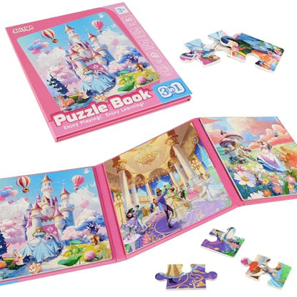 Princess Magnetic Puzzles for Toddlers 3 (60 Count)