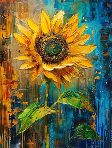 14ct Counted Stamped Cross Stitch Kits for Adults Sunflowers Printed Cross Stitch Patterns Art Crafts Cross Stitch Supplies