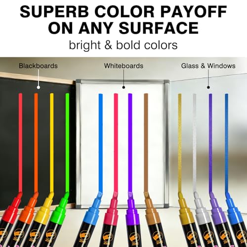 Liquid Chalk Markers for Blackboard (24 Count)