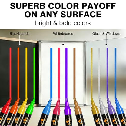 Liquid Chalk Markers for Blackboard (24 Count)