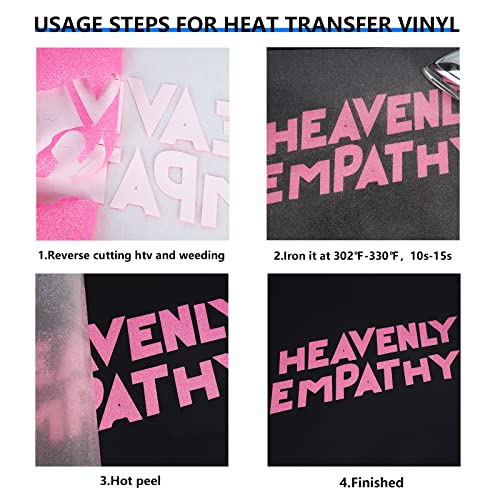 Glitter Fluorescent Pink HTV Heat Transfer Vinyl Rolls