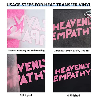 Glitter Fluorescent Pink HTV Heat Transfer Vinyl Rolls