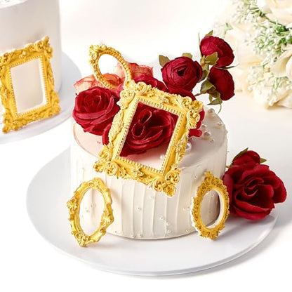 Baroque Frame Silicone Fondant Mold (4 Count)