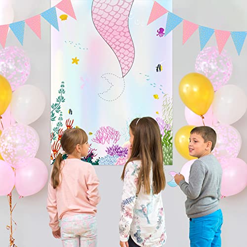 Pin The Tail on The Mermaid Game for Birthday Party