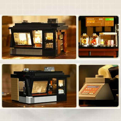CaDA Master C66005W Japanese Coffee House Building Set,MOC Construction Coffee Shop Modular Buildings with Lights,768PCS City House Idea Collect Gift for Adults
