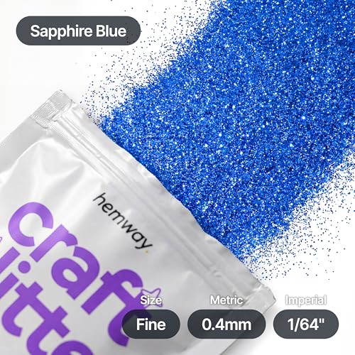 Craft Glitter Sapphire Blue 100g Fine Glitter (3.5 Ounce)