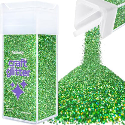Craft Glitter Shaker Emerald Green Holographic 110g Ultrafine (3.8 Ounce)