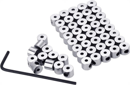 Leinuosen 60 Pieces Pin Keepers Locking Clasp Pin Backs Replacement with Wrench (Silver Color, 6 x 5 mm)