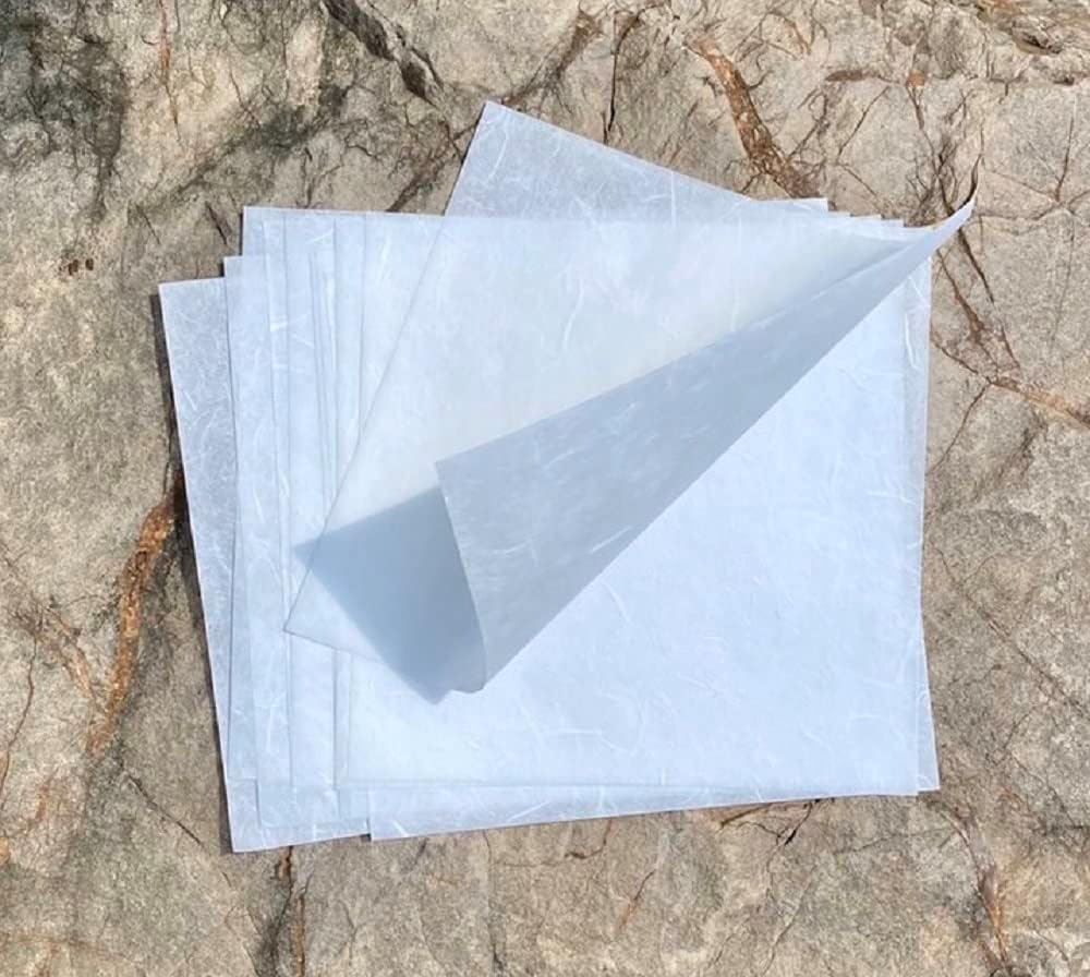 50 Sheets 6 x 6 Inches Natural Fiber Mulberry paper Sheets Square Origami Paper Arts Folding Craft, Decoration Paper, Square Folding Paper for DIY Crafts (White Color, 6x6 Inch) - Crafty Corner