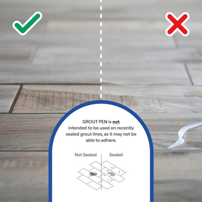 Grout Pen Beige Grout Paint: Waterproof Tile Paint Grout Refresh Restorer for Floor, Kitchen & Bathroom Shower Tiles - Beige - Can Size for Larger Projects - 125ml (4.2oz)
