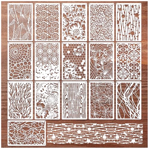 16 Pieces Stencils for Painting (16 Count)