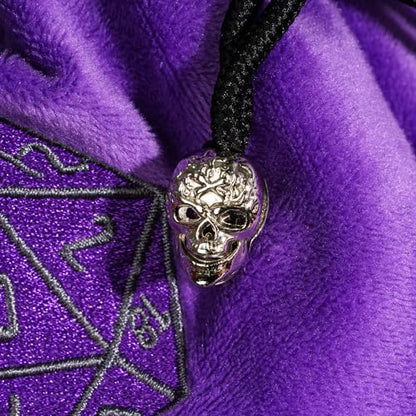 DND Dice Bags Large with Pockets Purple Storage Bag for D&D RPG Game (5.2 Ounce)