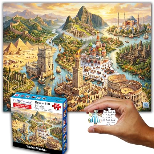 World's Wonders 500 Pieces Large Format Jigsaw Puzzle