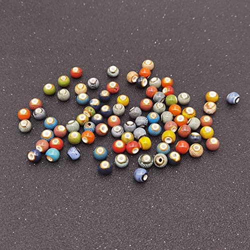 180 Pieces Porcelain Beads Chinese Round Ceramic Beads 8mm (180 Count)