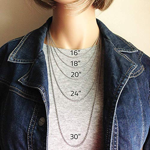 Wholesale 12 PCS Genuine Stainless Steel Cable Chain Necklace Chains