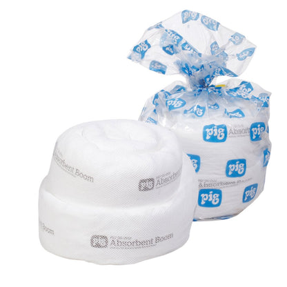 New Pig Oil Boom - Oil-Only Absorbent Boom - 2 Pack - 8" x 20' Boom - Absorbs up to 24 gallons per Boom - BOM409