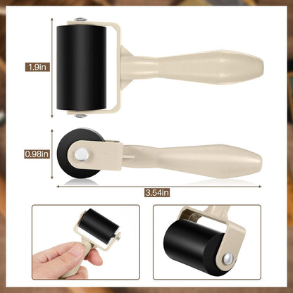 Frienda 8 Pcs Rubber Brayer Rollers 1.9 Inch Rubber Ink Roller for Gluing Printing Inking Block Paper Crafting Press Printmaking Wallpaper Stamping Scrapbooks Crafting Art DIY