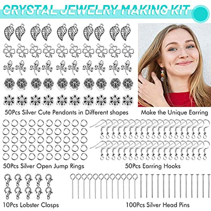 Jewelry Making Kits for Adults Women with 28 Colors Crystal Beads