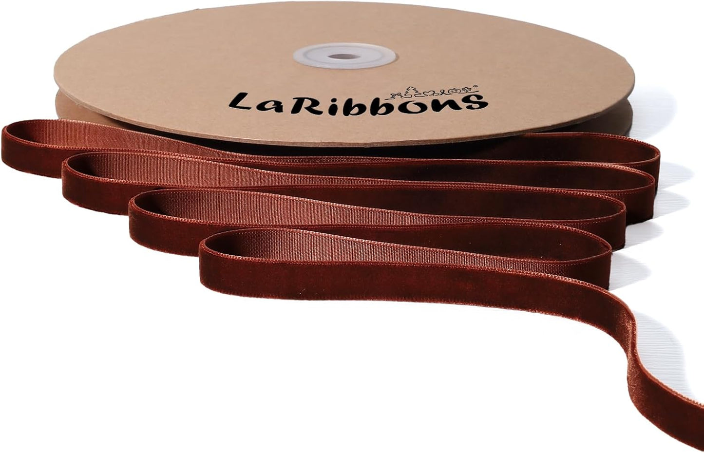 LaRibbons Thin Velvet Ribbon 3/8 Inch x 25 Yards, Copper Velvet Ribbon for Christmas Tree, Gift Wrapping, Wreath Bow, Outdoor Decoration - Crafty Corner
