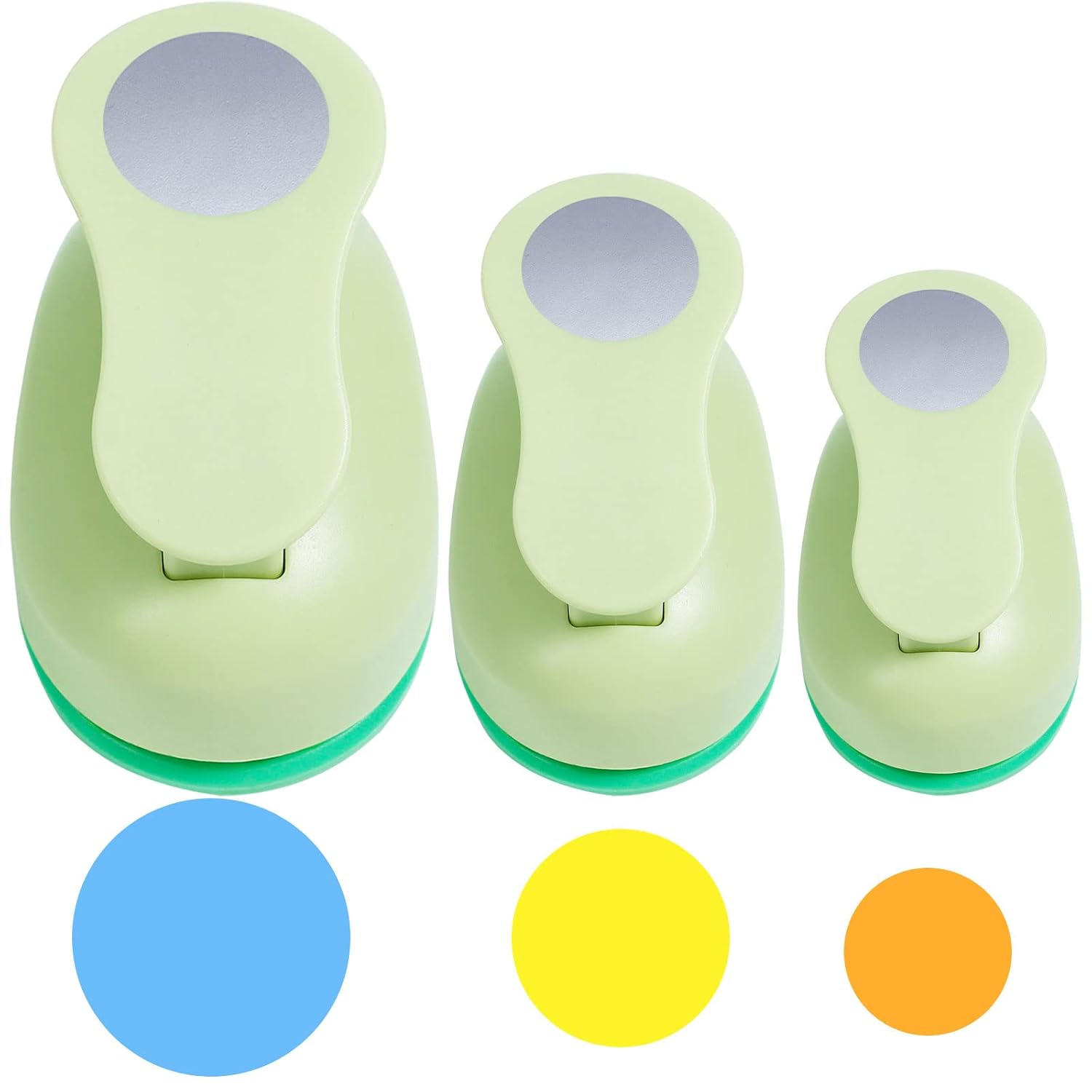 UCEC Circle Cutter, 3 Pcs Circle Punch, Craft Paper Hole Cutter for Crafting, 3/8 5/8 1 Inch Hole Punch for Paper Crafts - Crafty Corner